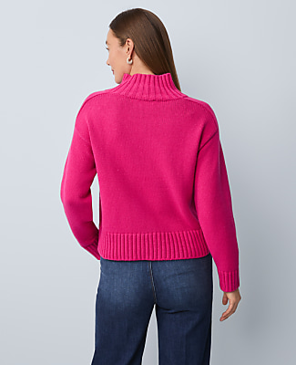 Ribbed Mock Neck Sweater
