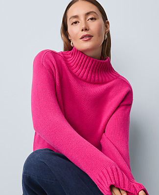 Ribbed Mock Neck Sweater
