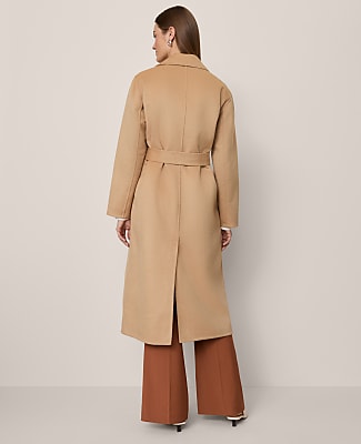 Petite Belted Notch Collar Coat