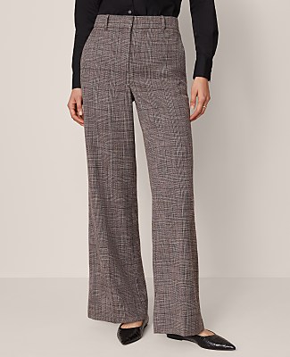 The Petite Wide-Leg Pant in Plaid