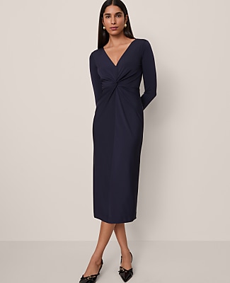 Petite V-Neck Knit Dress