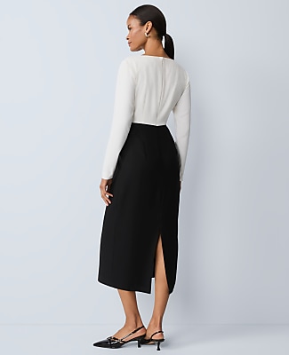 Colorblock Twist Midi Dress
