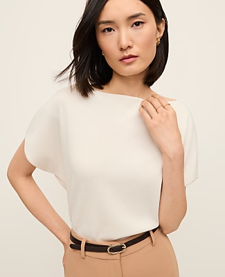 Dolman Boatneck Sweater Top
