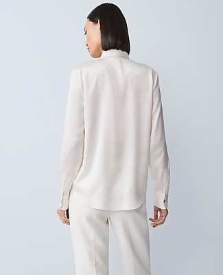Embellished Satin Essential Shirt