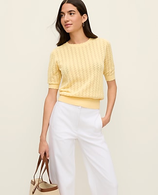 Pointelle Sweater Tee