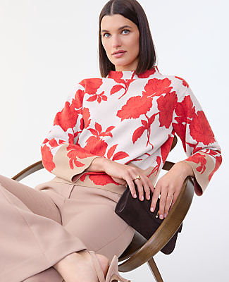 Floral Jacquard Sweater