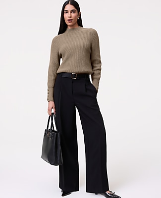 Ribbed Button Sweater