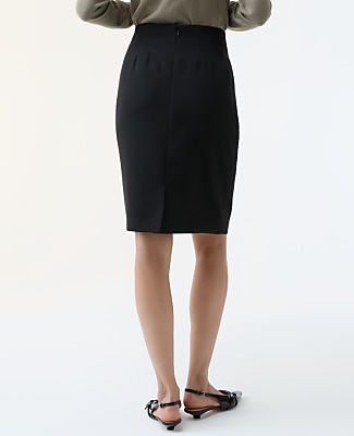 The Pocket Midi Skirt in Fluid Crepe
