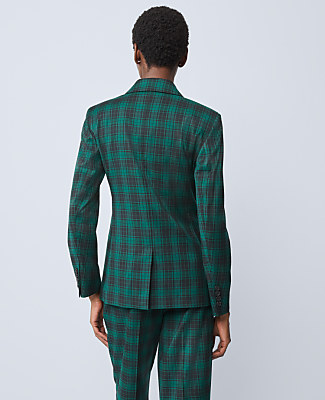 The Notched Single Button Blazer in Plaid