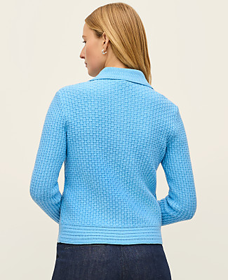 Textured Stitch Sweater Jacket