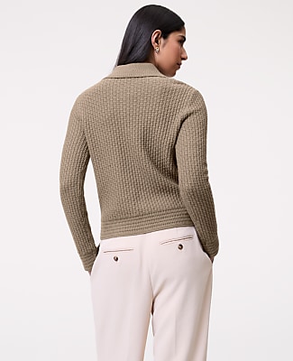 Textured Stitch Sweater Jacket
