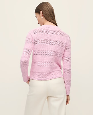 Mixed Stitch Sweater Jacket