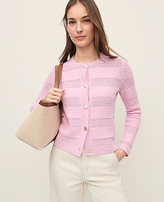Mixed Stitch Sweater Jacket