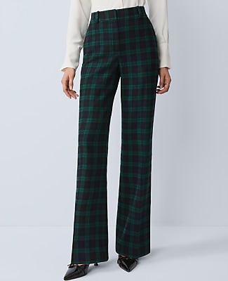 The Petite Jayne Trouser in Plaid - Rainforest