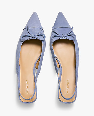 Suede Bow Slingback Pump