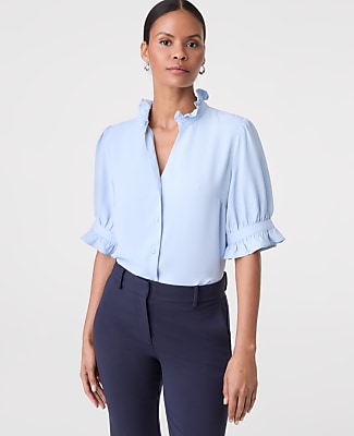 Ruffle Collar Shirt