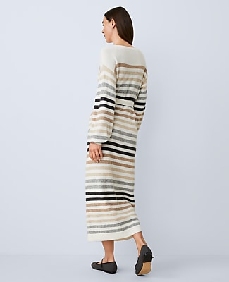 Weekend Striped Midi Sweater Dress