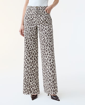 The Wide-Leg Jean in Animal Print