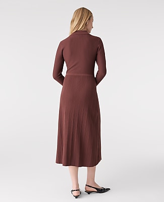 Petite Collared Sweater Midi Dress