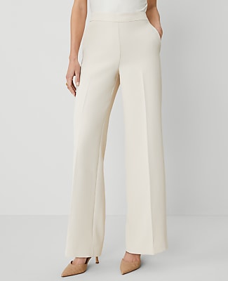 The Petite Side Zip Wide-Leg Pant in Fluid Crepe
