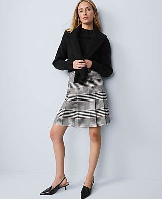 Plaid Pleated Skirt
