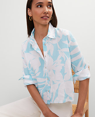 Cropped Linen Shirt