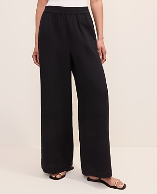 The Petite Easy Fit Wide-Leg Pant in Cotton Gauze