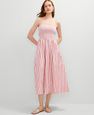 Striped Maxi Flare Dress