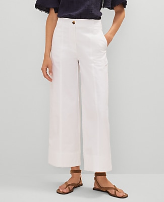 Petite Weekend Wide-Leg Ankle Pant