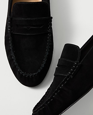 Gathered Suede Loafer