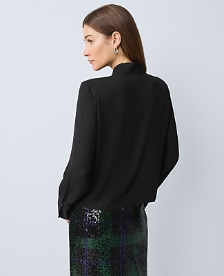 Pleat Neck Blouse