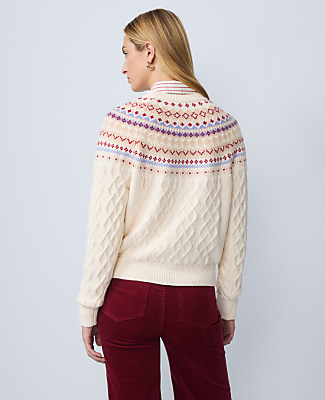Weekend Fair Isle Cable Sweater