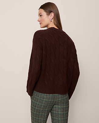 Cable Crew Neck Sweater
