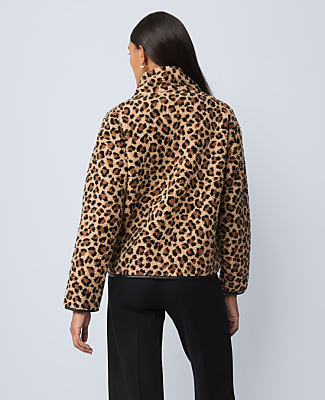 Weekend Animal Print Sherpa Pullover