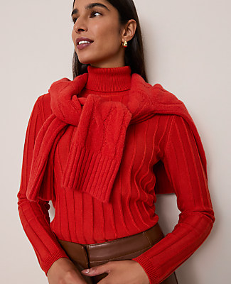 Ribbed Turtleneck Sweater