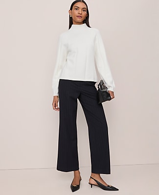 Contrast Stitch Turtleneck Sweater
