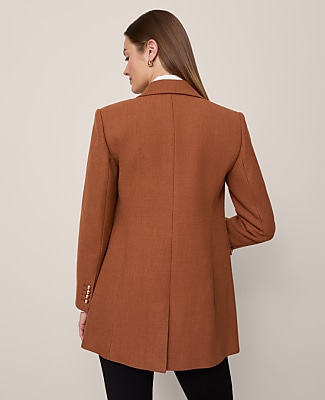 Petite Fitted Long Double Breasted Coat