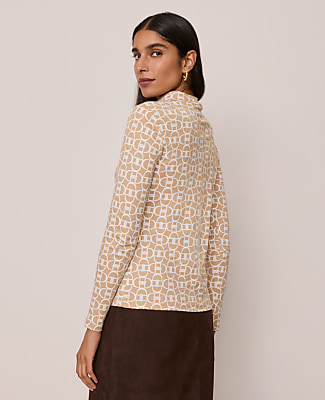Chain Link Mock Neck Top