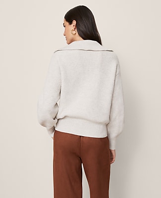 Weekend Lace-Up Ribbed Sweater