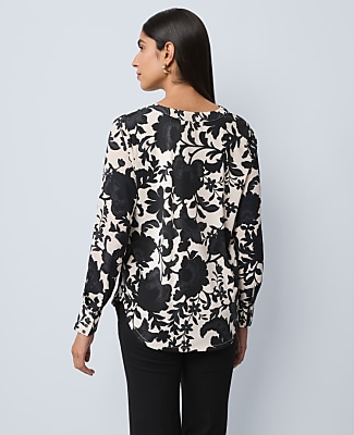 Floral Mixed Media Top