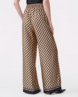 The Easy Wide-Leg Pant in Geo Satin