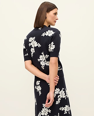 Floral Jacquard Sweater Tee