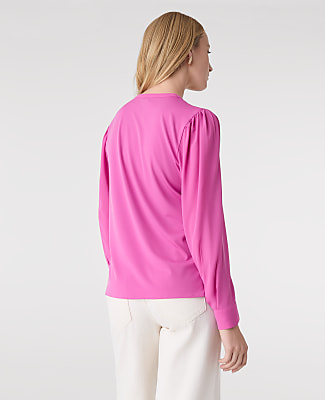 Mixed Media Pintuck Top