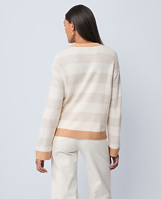 Petite Weekend Striped Crew Neck Sweater