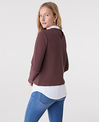 Petite Layered Mixed Media Top