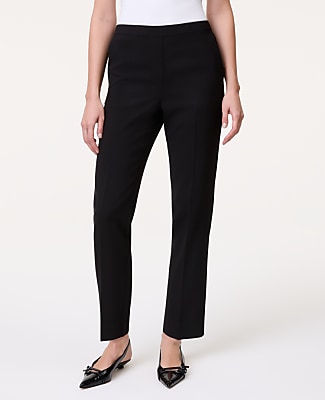 The Petite Relaxed Ankle Pant in Fluid Crepe