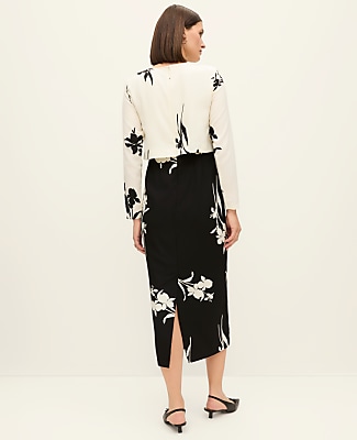 Mixed Floral Sheath Dress