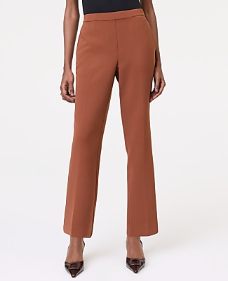 The Petite Relaxed Ankle Pant in Textured Crepe