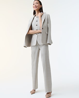 Ann Taylor The Petite Straight Trouser in Plaid