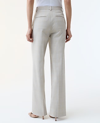 The Petite Straight Trouser in Plaid